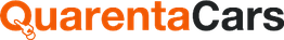 Logo de QuarentaCars con texto en colores negro y naranja.