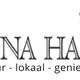 Logo met tekst "Anna Haen" en een haan, daaronder "puur - lokaal - genieten".