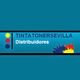 Banner de distribución de tintas, con texto "TINTATONERSEVILLA Distribuidores", fondo azul.