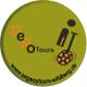 Grünes Logo mit „DERO Tours“ und einer stilisierten Person auf einem Segway.