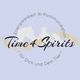 Logo mit Text: "Time4Spirits – Energiearbeit & Kommunikation für Dich und Dein Tier".
