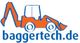 Orange-weißer Bagger-Logo über dem Text "baggertech.de" in blauer Schrift.