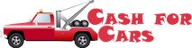 Red tow truck with gray hoist on a white background.