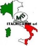 Mappa d'Italia tricolore con logo "MB Italricambi srl" al centro.