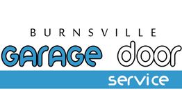 Burnsville Garage Door Service logo with blue and black text on a white background.