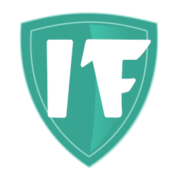 Grüner Schild mit weißen Buchstaben "IF" darauf.