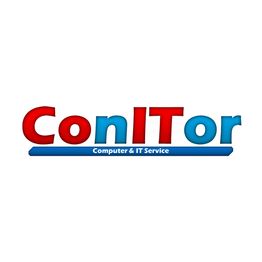 Logo mit Text "ConITor" in Rot und Blau, darunter "Computer & IT Service".