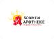 Logo der Sonnen Apotheke mit stilisierter Sonne und rotem Apothekensymbol.