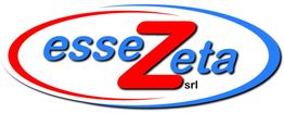 Logo di "esseZeta srl" con scritta blu e rossa in un ovale bianco bordato di rosso e blu.