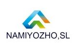 Logotipo de NAMIYOZHO, SL con diseño geométrico en azul, verde y naranja.