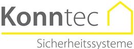 Logo von Konntec Sicherheitssysteme mit gelbem Hausumriss.