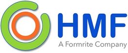 Logo of HMF, a Formrite Company, with green and orange circular design.