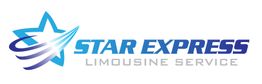Logo of Star Express Limousine Service with a stylized star and streaks in blue gradient.