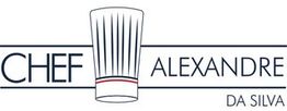 Logo com chapéu de chef e texto: "Chef Alexandre da Silva".