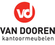 Logo van Van Dooren Kantoormeubelen met rode cirkel en witte "vd" letters.
