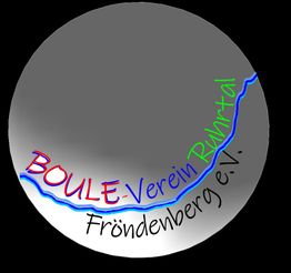 BOULE-Verein Ruhrtal Fröndenberg e.V. Logo mit geschwungenem Text und blauer Linie.