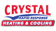 Logo for Crystal Rapid Response Heating & Cooling in red and blue text.