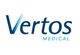 Logo reading "Vertos Medical" in blue, with stylized "V" featuring light blue streaks.
