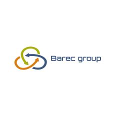 Logo van Barec group: drie in elkaar verweven pijlen in groen, oranje en blauw.