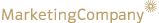 Schriftzug "MarketingCompany" mit einem kleinen Stern-Logo rechts.