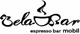 Logo von "Bela Bar", stilisierte Kaffeetasse mit Dampf, Text: "espresso bar mobil".
