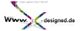 Logo mit Slogan "wann gehen Sie Online?" und Text "Www.-x-designed.de powered by creativity".