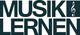 Text: "MUSIK LERNEN" in Großbuchstaben, mit Notenzeichen.