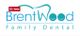 Brentwood Family Dental logo with a stylized tooth design in light blue.