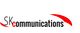 Logo mit dem Text „SK Communications“ in Schwarz und Rot, mit roten Bögen auf weißem Hintergrund.
