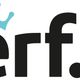 Logo van verf.nl met een blauwe kroon op de letter 'v'.