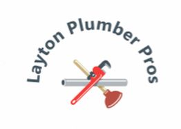Logo of Layton Plumber Pros with pipe, wrench, and plunger graphic.