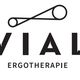 Logo van Vial Ergotherapie met geometrisch lijnontwerp boven de tekst.