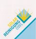 Logo mit gelbem Sonnensymbol und Text: "Solar Reinigung OWL" auf blauem Hintergrund.