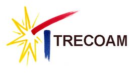 Logo de TRECOAM con estrella amarilla, línea roja y barra azul.