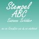 Grüner Hintergrund mit weißem Text: "Stempel ABC, Susanne Schöder, sei so kreativ wie du es möchtest."