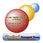 Drei bunte Kugeln mit Text "Nalox" Transport Team.
