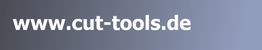 Schriftzug auf grauem Hintergrund: „www.cut-tools.de“.