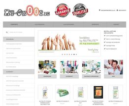 Website-Ansicht eines Online-Shops mit Kategorien, Werbebannern und Produktbildern.