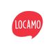 Rotes Sprechblasenlogo mit dem weißen Schriftzug "LOCAMO".