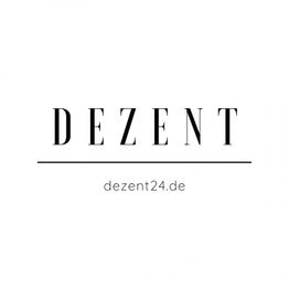 "Logo mit dem Wort 'DEZENT' und der Webseite 'dezent24.de' auf weißem Hintergrund."