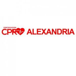 "CPR Alexandria Certification logo with red heart and heartbeat line."