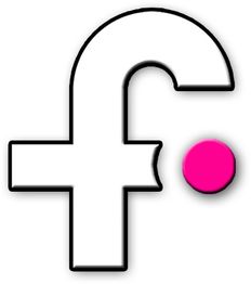 Stilisiertes "f" mit pinkem Punkt rechts daneben.