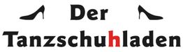 "Schriftzug mit 'Der Tanzschuhladen', zwei schwarze Pumps als Symbole oben, rotes 'h' hervorgehoben."