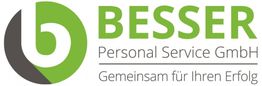 Logo der Besser Personal Service GmbH, Slogan: Gemeinsam für Ihren Erfolg, in Grün und Grau.