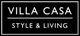 Schwarzes Logo mit weißem Text: "VILLA CASA - STYLE & LIVING".