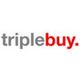 Logo mit dem Text "triplebuy" in Grau und Rot auf weißem Hintergrund.