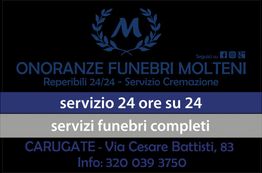Onoranze funebri Molteni, servizio 24 ore, Carugate, Via Cesare Battisti, 83, Info: 320 039 3750.
