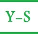 Grüner Text "Y-S" auf weißem Hintergrund mit grünem Rahmen.