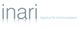 Logo mit dem Text "inari Agentur für Kommunikation" in grauen Buchstaben, spiegelnd.