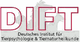 Logo mit Text: "DIFT Deutsches Institut für Tierpsychologie & Tiernaturheilkunde".